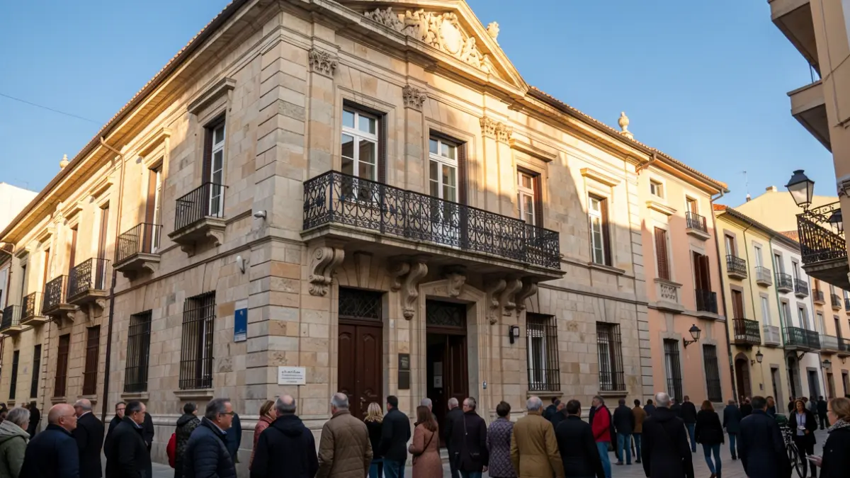 Generic image of a Catalan town hall facade with a balcony.