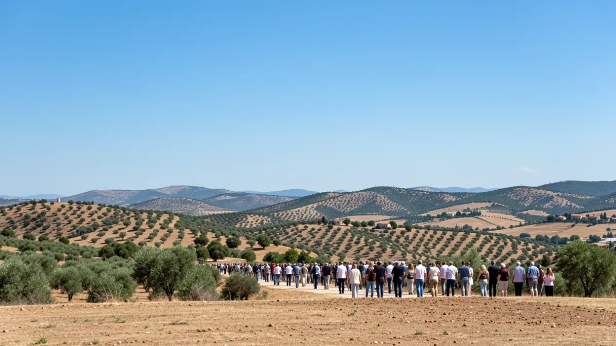 Cel serè sobre un paisatge mediterrani amb turons.