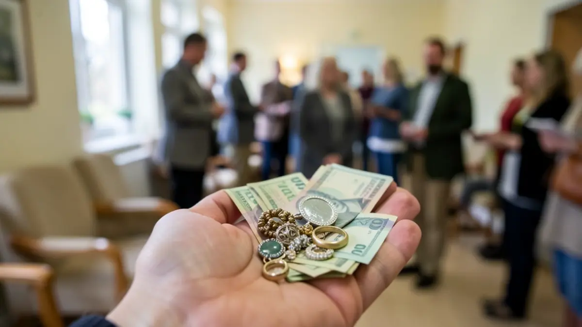 Generic image of jewelry and money.