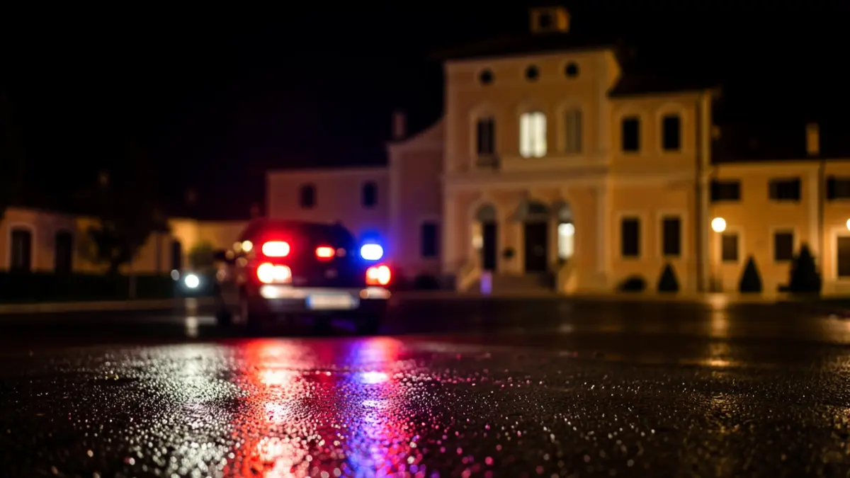 Imagen de ilustración con luces de emergencia en un entorno urbano.