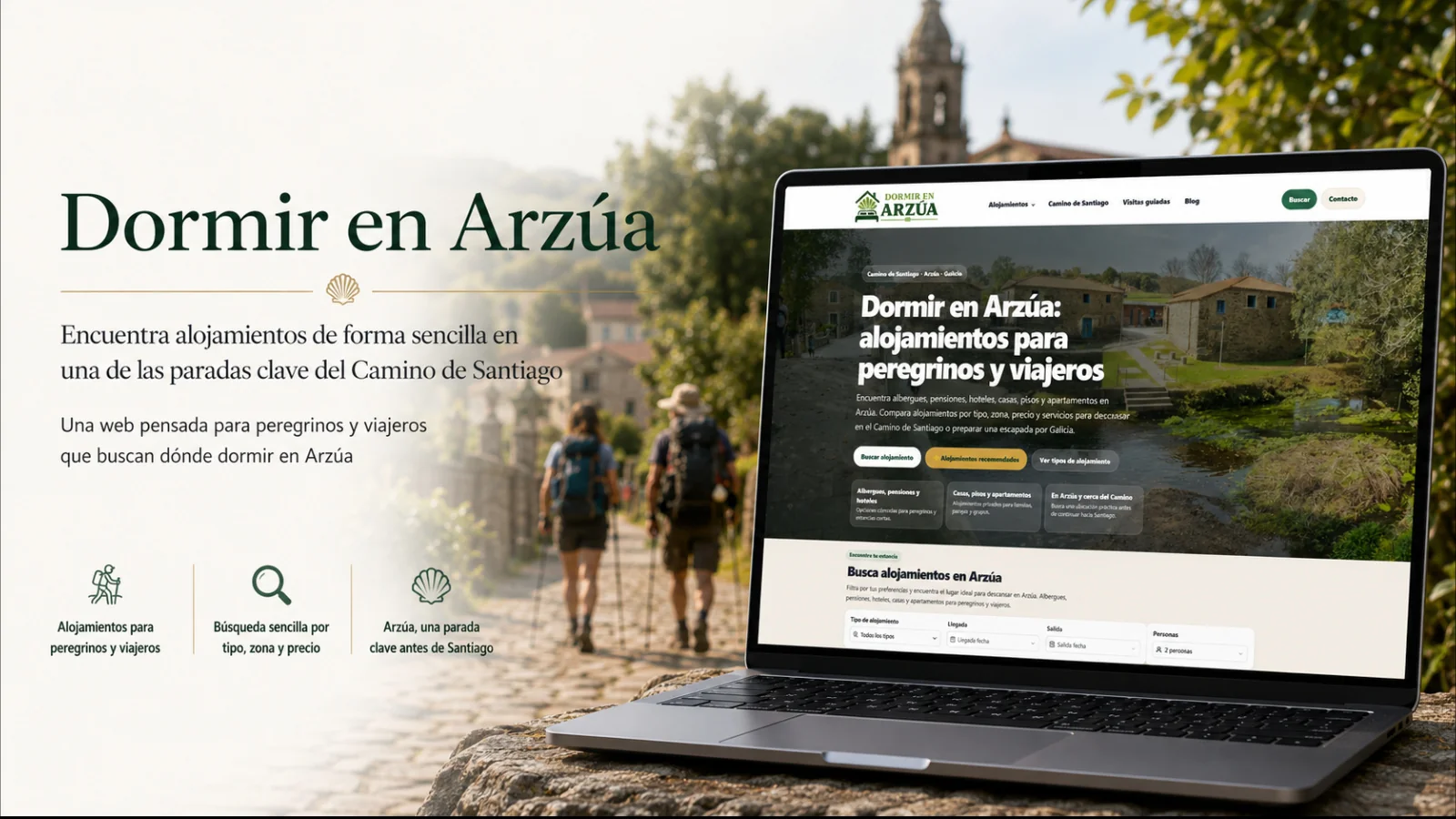 DormirenArzua.com facilita la cerca d'allotjament a pelegrins i viatgers a Arzúa