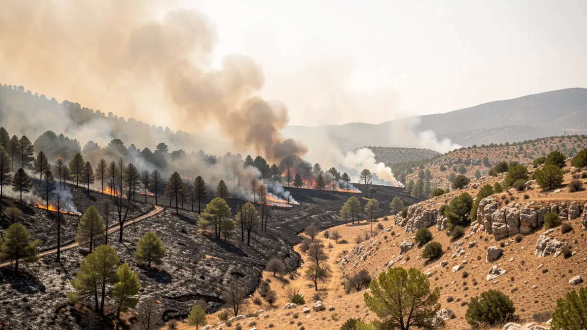Imatge genèrica d'un incendi forestal a Catalunya.