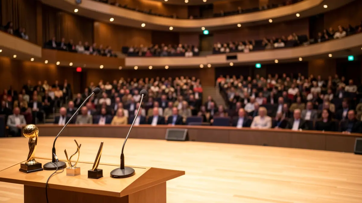 Imagen genérica de un auditorio durante una entrega de premios.