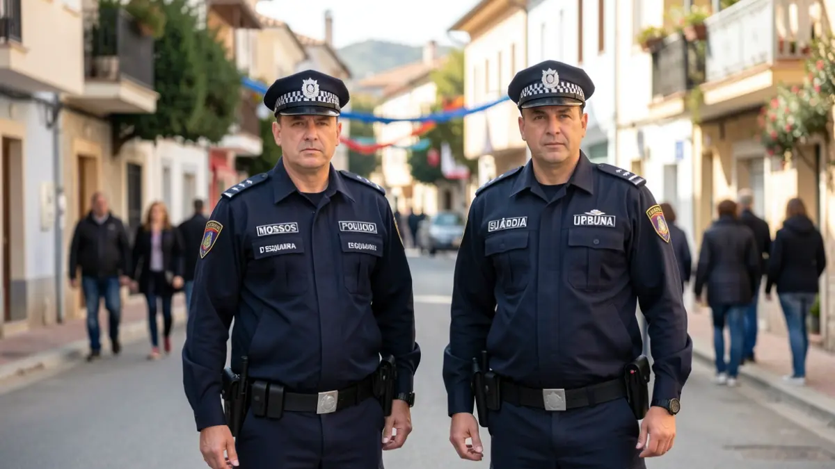 Agents de la Guàrdia Urbana i Mossos d'Esquadra en un barri de Tarragona.