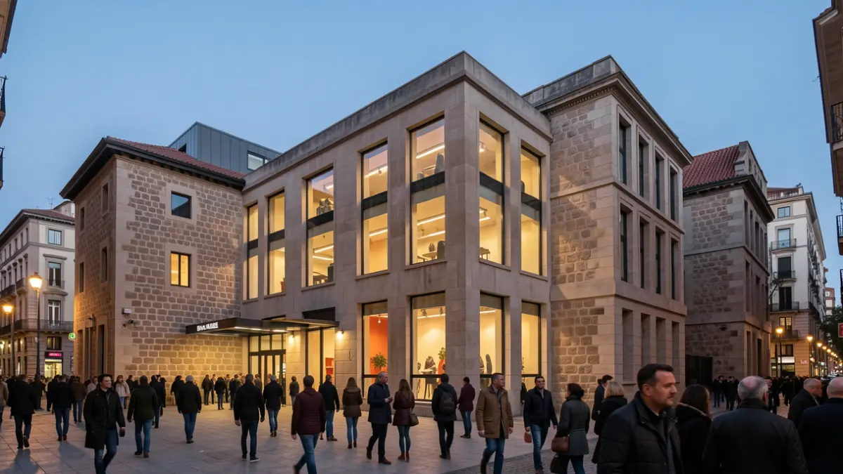 Imagen genérica del Centro Cultural y de Memoria del Born en Barcelona al atardecer.