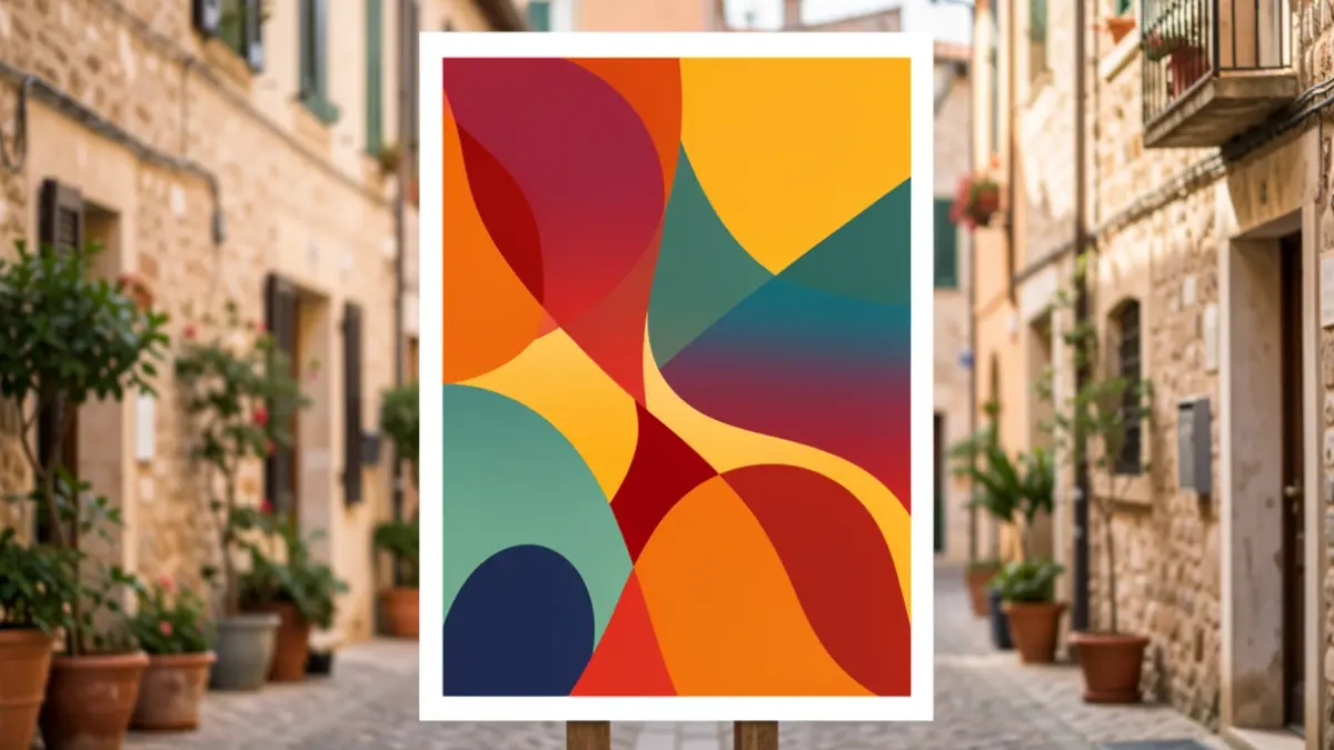 Generic image of a film festival with abstract graphic design.