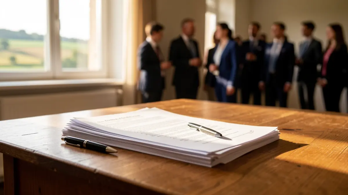 Generic image of administrative documents on a desk.