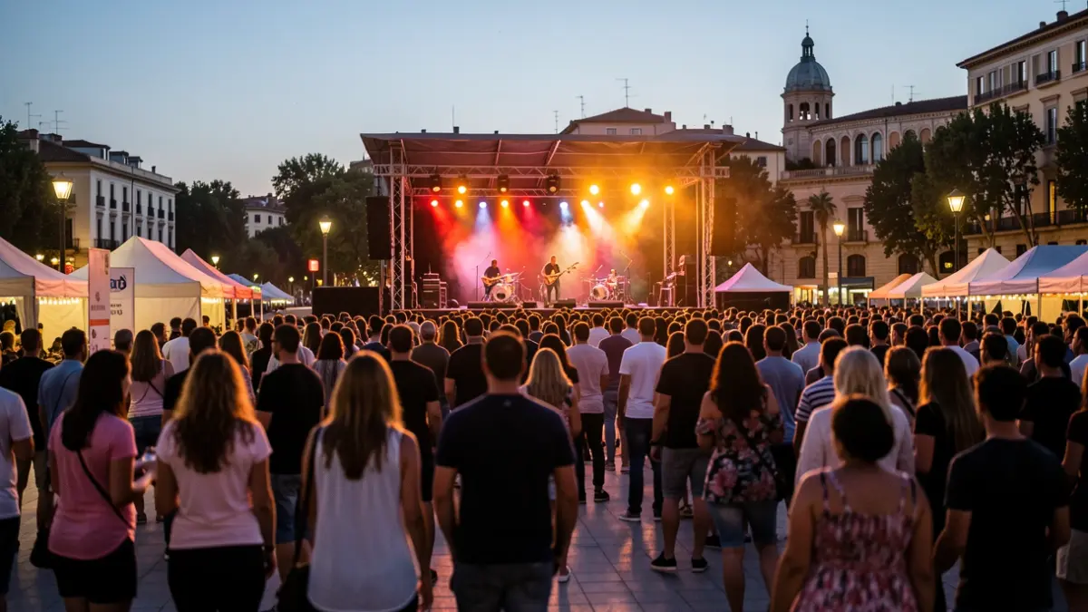 Imagen genérica de un festival en Barcelona con público y escenario.