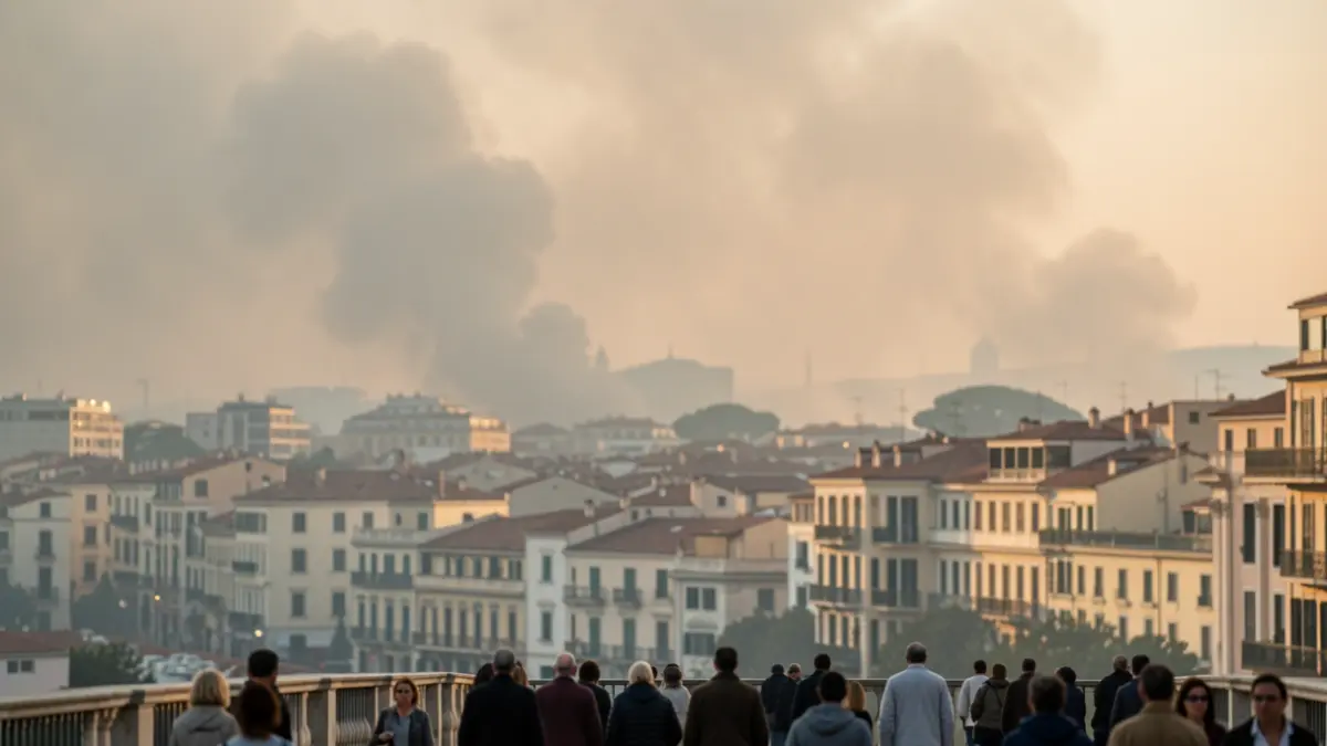 Generic image of smoke over a city.