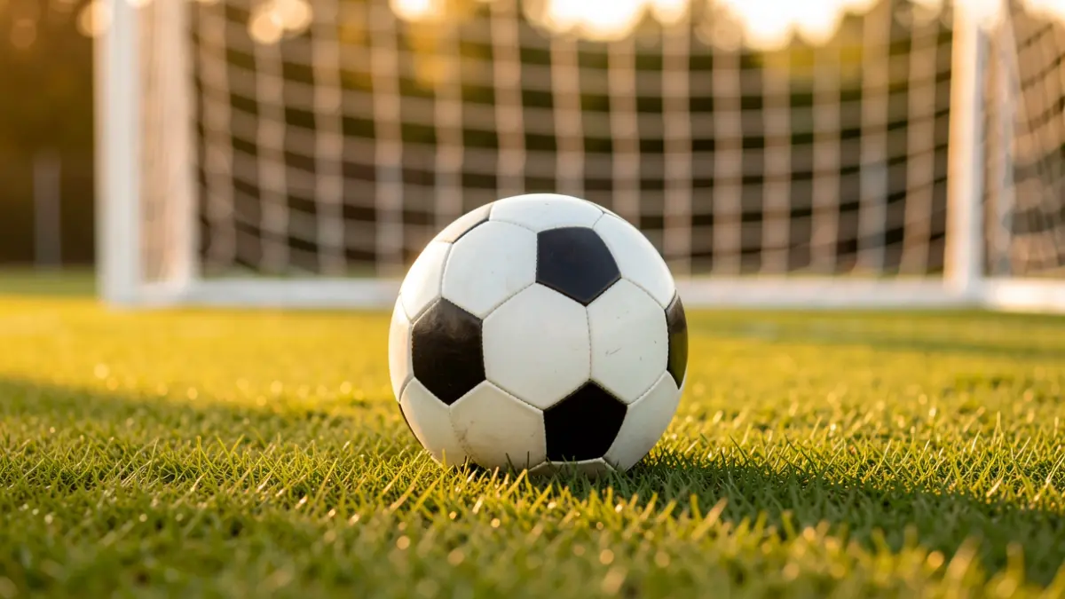 Imatge genèrica d'una pilota de futbol sobre la gespa d'un estadi.
