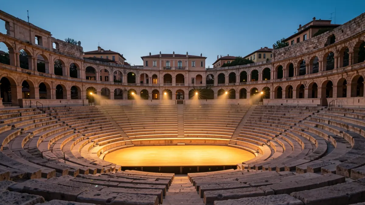 Imatge genèrica del Teatre Grec de Barcelona al capvespre.