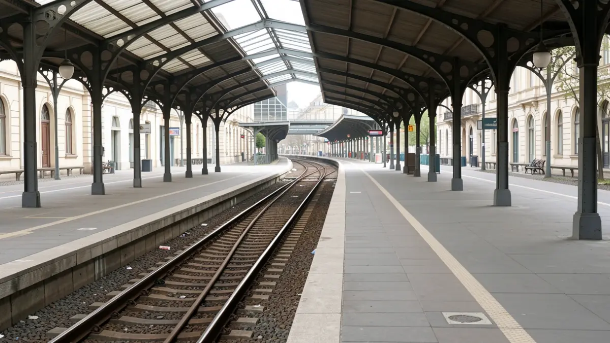 Generic image of an empty subway platform.