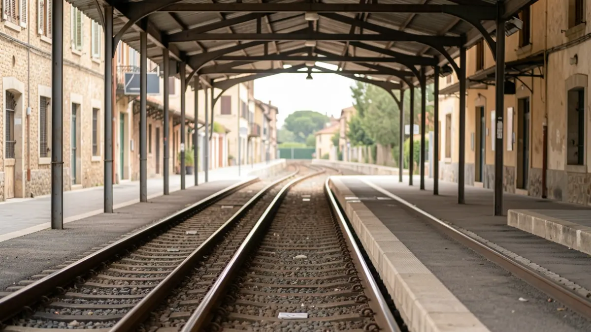 Imagen genérica de una estación de tren con las vías vacías.