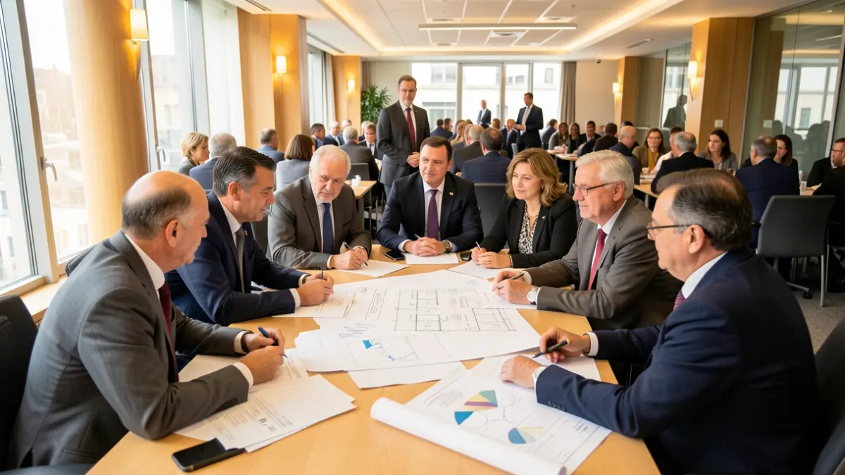Imatge genèrica de professionals reunits en una jornada de treball.