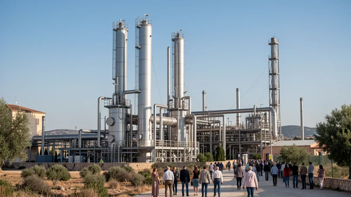 General view of the petrochemical industrial complex in Tarragona.