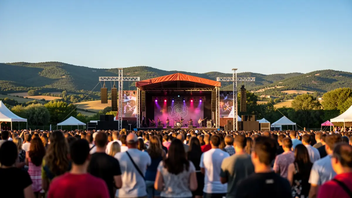 Generic image of an outdoor music festival in Catalunya.