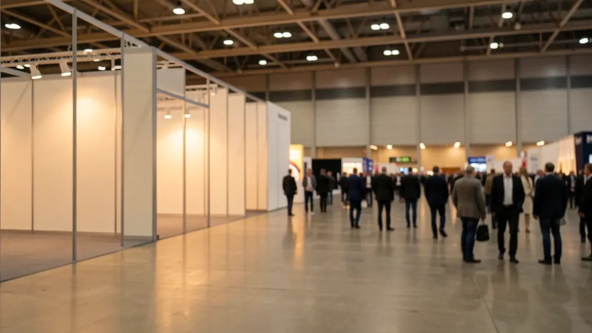 Generic image of an exhibition hall prepared for a professional event.