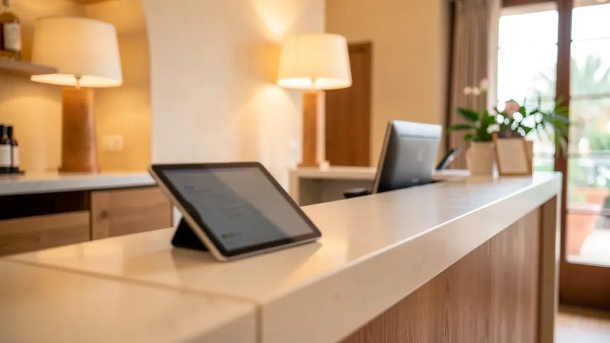 Generic image of a modern hotel interior with warm lighting.