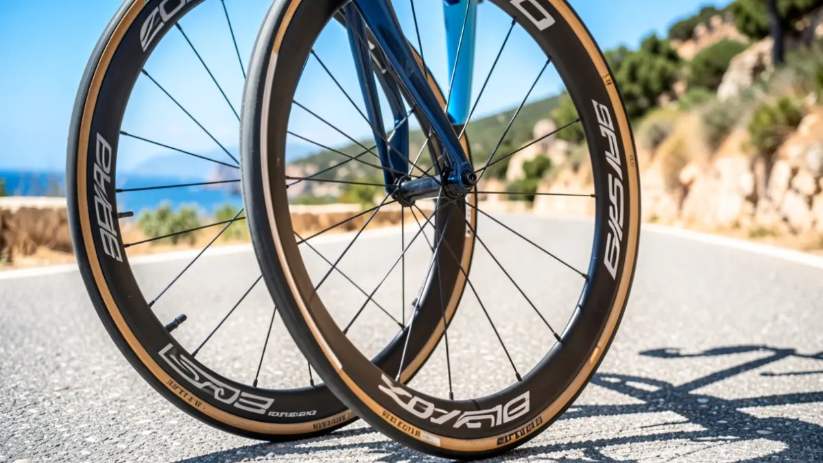 Imatge genèrica d'una bicicleta de competició sobre l'asfalt.