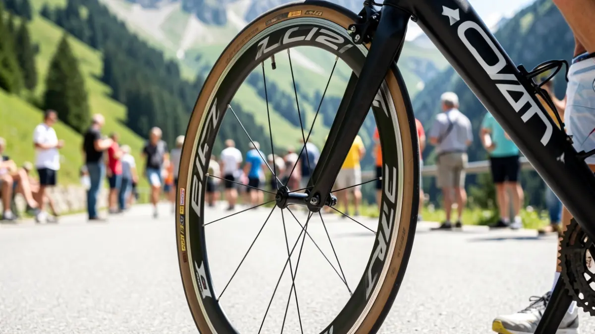 Imatge genèrica d'una bicicleta de carretera en una ruta de muntanya.