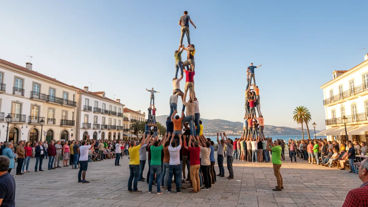 Generic image of castellers in Sitges.