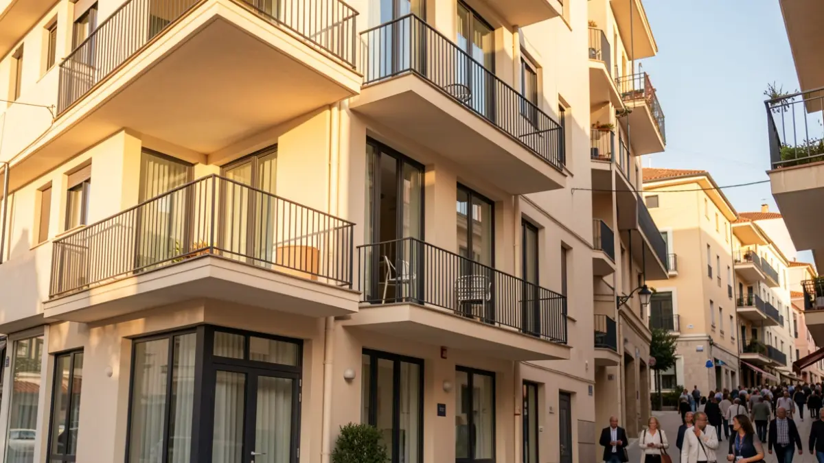Imatge genèrica d'un edifici d'habitatges en una ciutat mediterrània.
