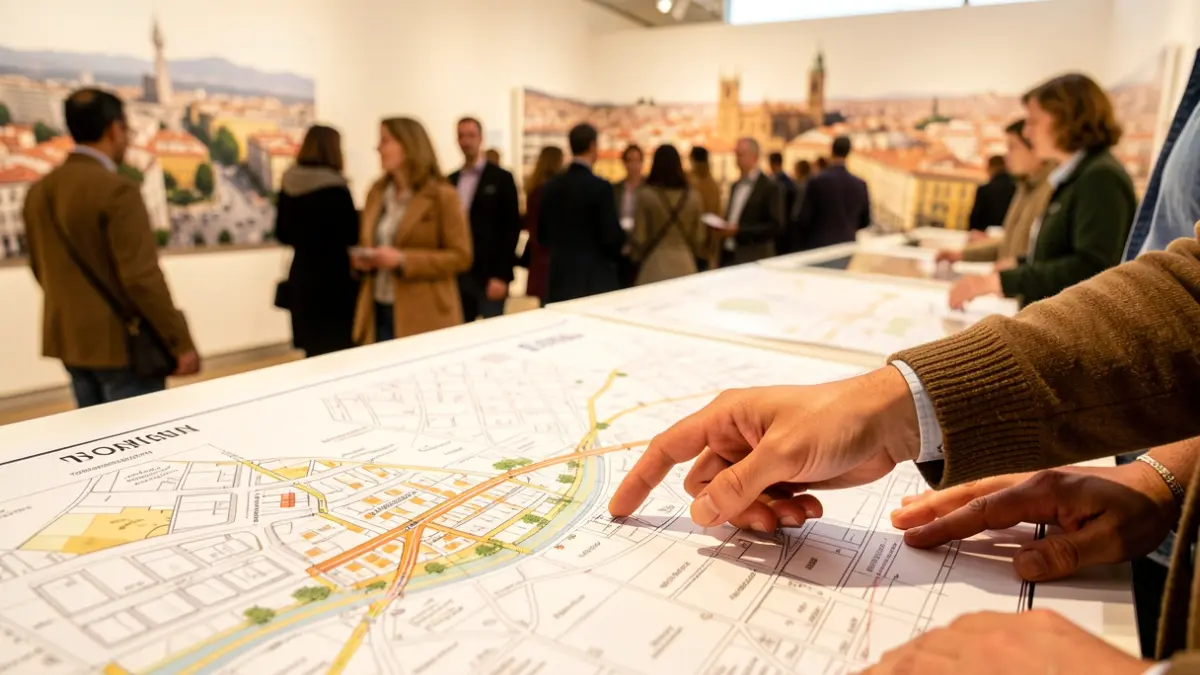 Exposició sobre els plans de barris de Barcelona.