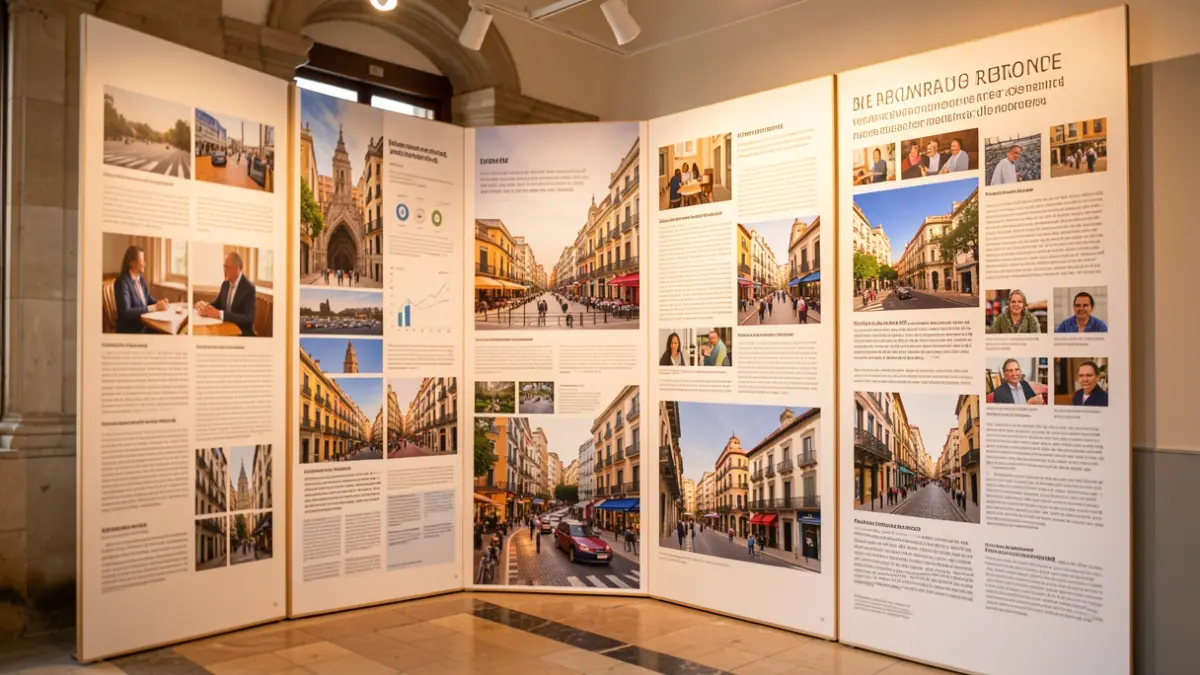 Exposició itinerant sobre l'impacte del Pla de Barris a Barcelona.