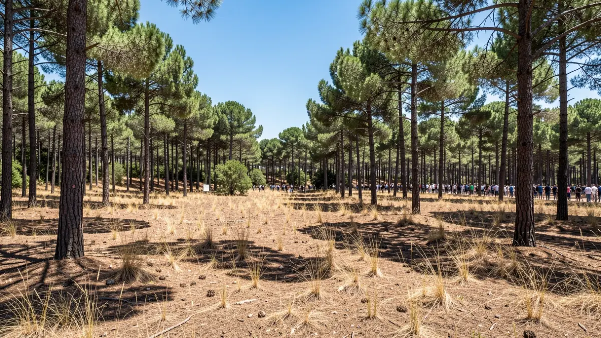 Imatge genèrica de bosc mediterrani en condicions de sequera.