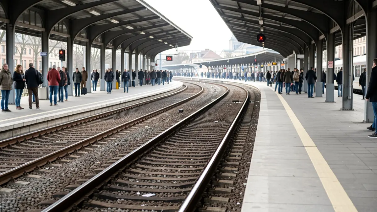 Generic image of an empty train station.