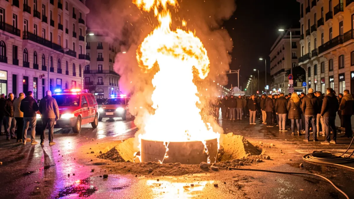 Generic image of a flame from an accident in the city.