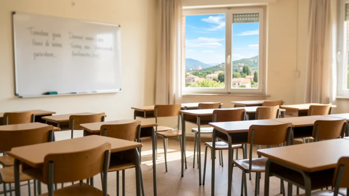 Imatge genèrica d'una aula de formació professional.