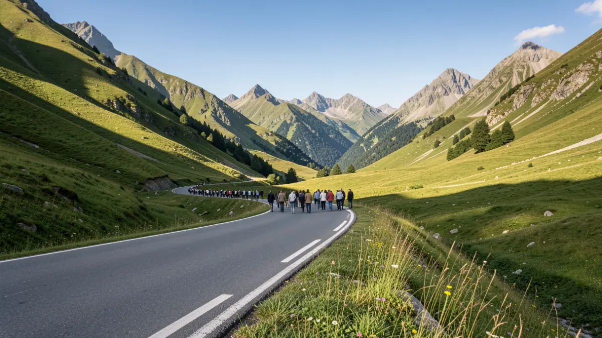 Imatge genèrica d'una carretera de muntanya als Pirineus.