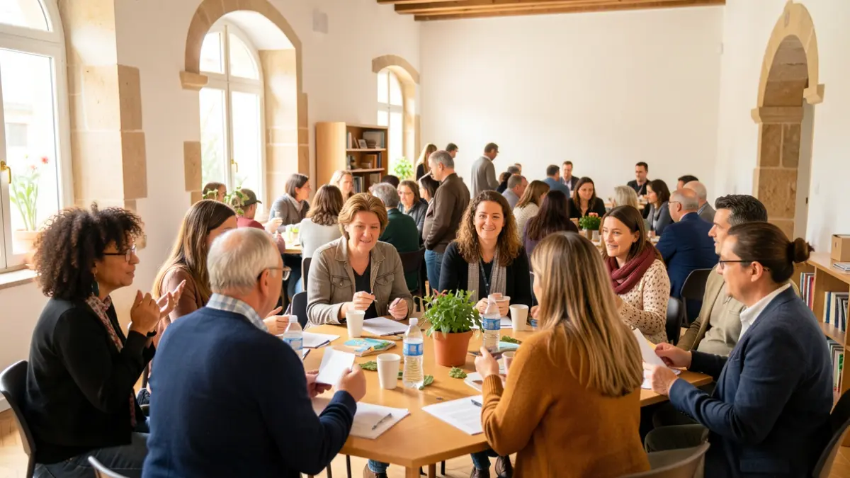 Imagen genérica de participantes en un taller de salud comunitaria en Girona.