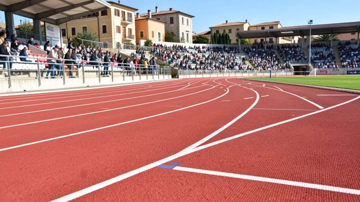 Imagen genérica de una pista de atletismo profesional.