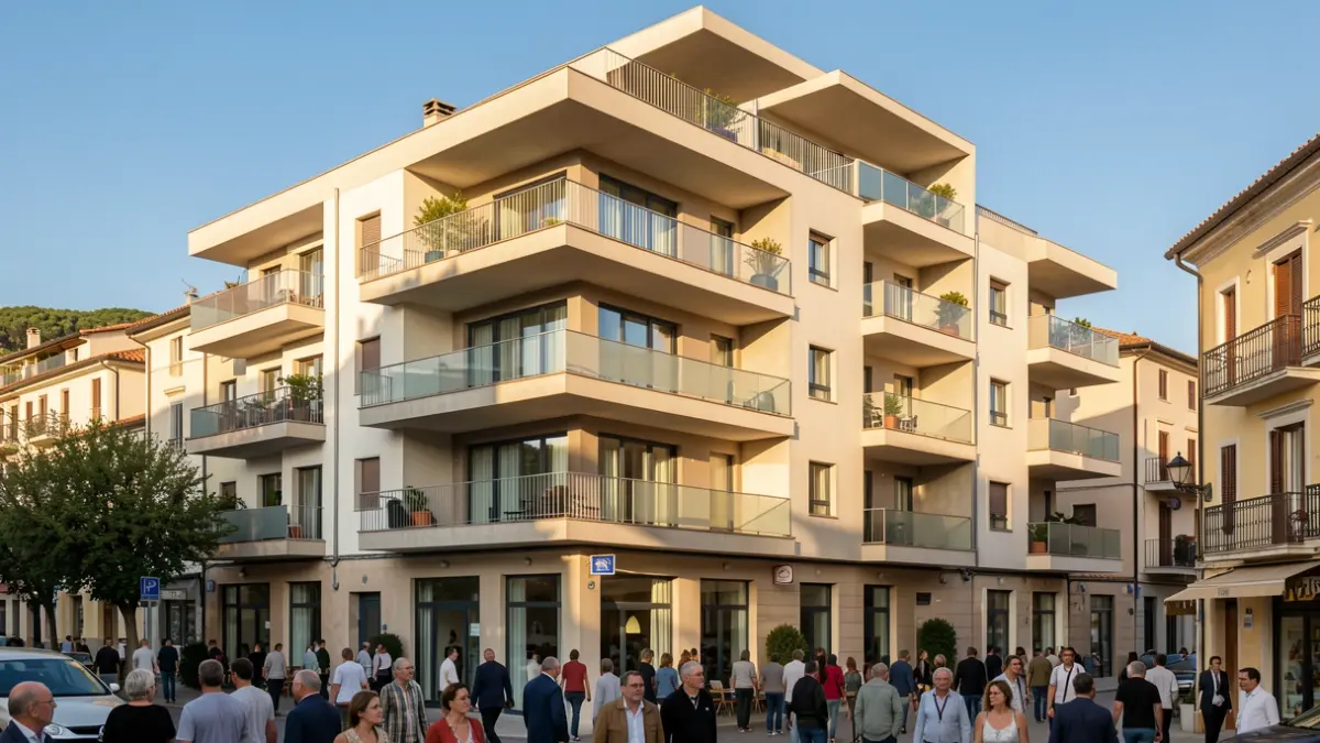 Imatge genèrica d'un edifici d'apartaments modern a Catalunya.