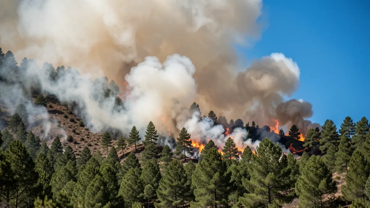 Imagen genérica de un incendio forestal en Cataluña.