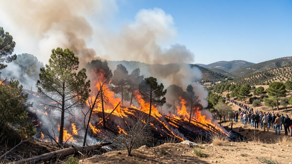 Imatge genèrica d'un incendi forestal a Catalunya.