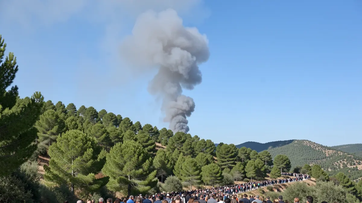 Imagen genérica de humo de un incendio forestal en Cataluña.