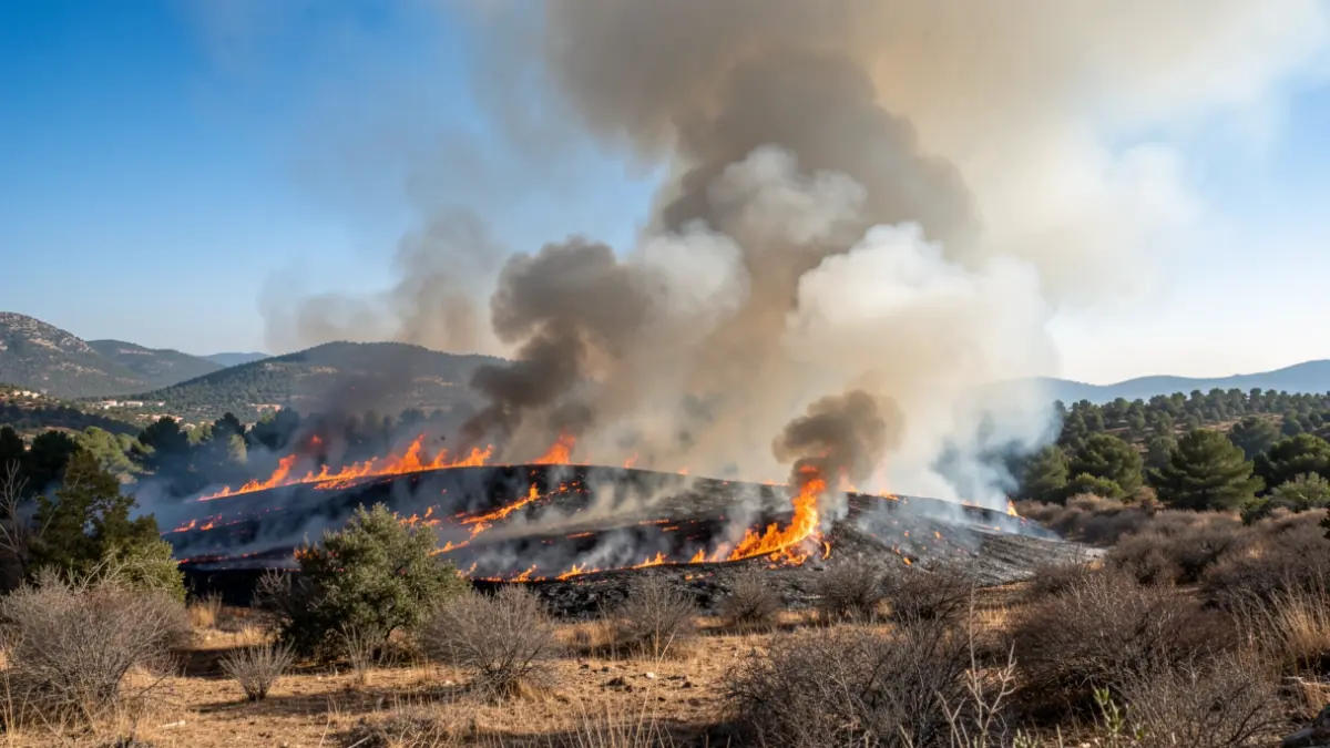 Imatge genèrica d'un incendi forestal a Catalunya.