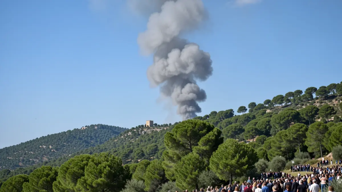Generic image of smoke over a forest area.
