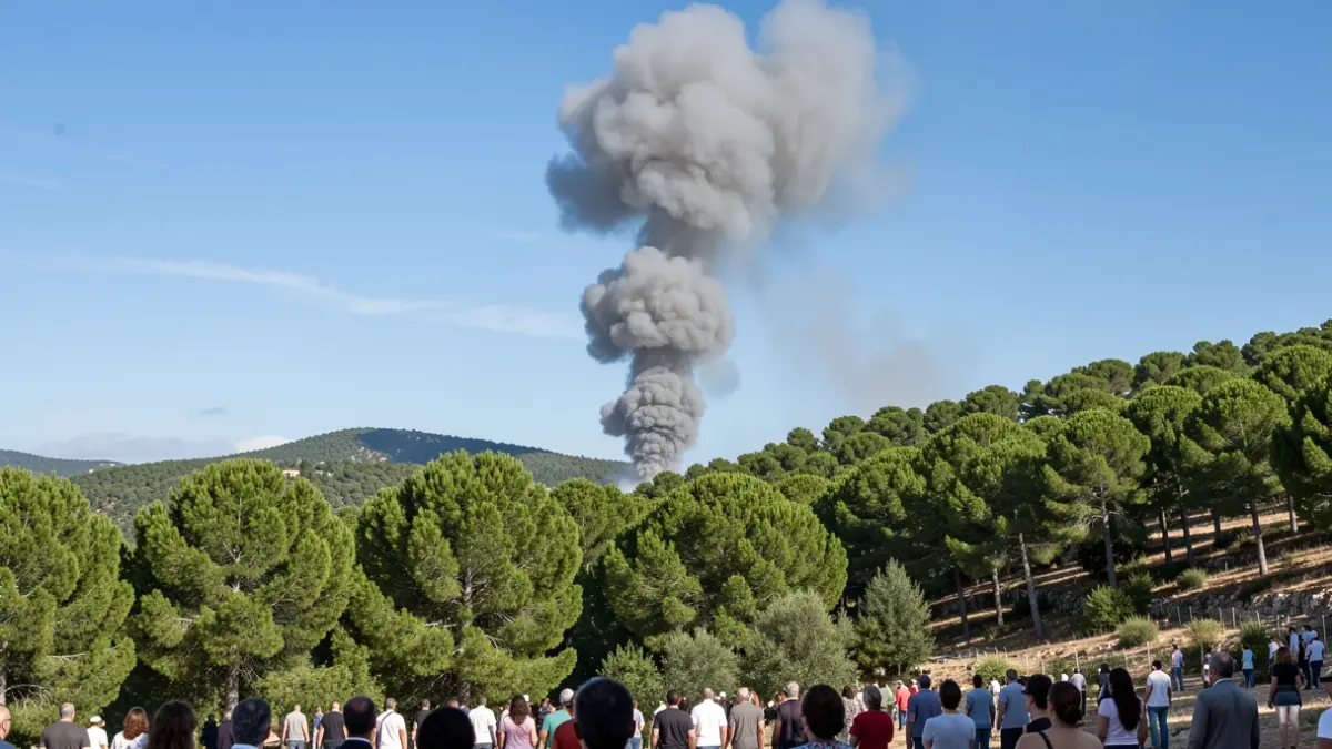 Imatge genèrica de fum sobre una zona forestal.