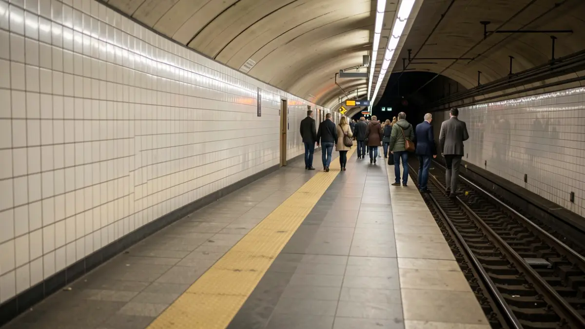 Imatge genèrica d'una estació de metro buida.