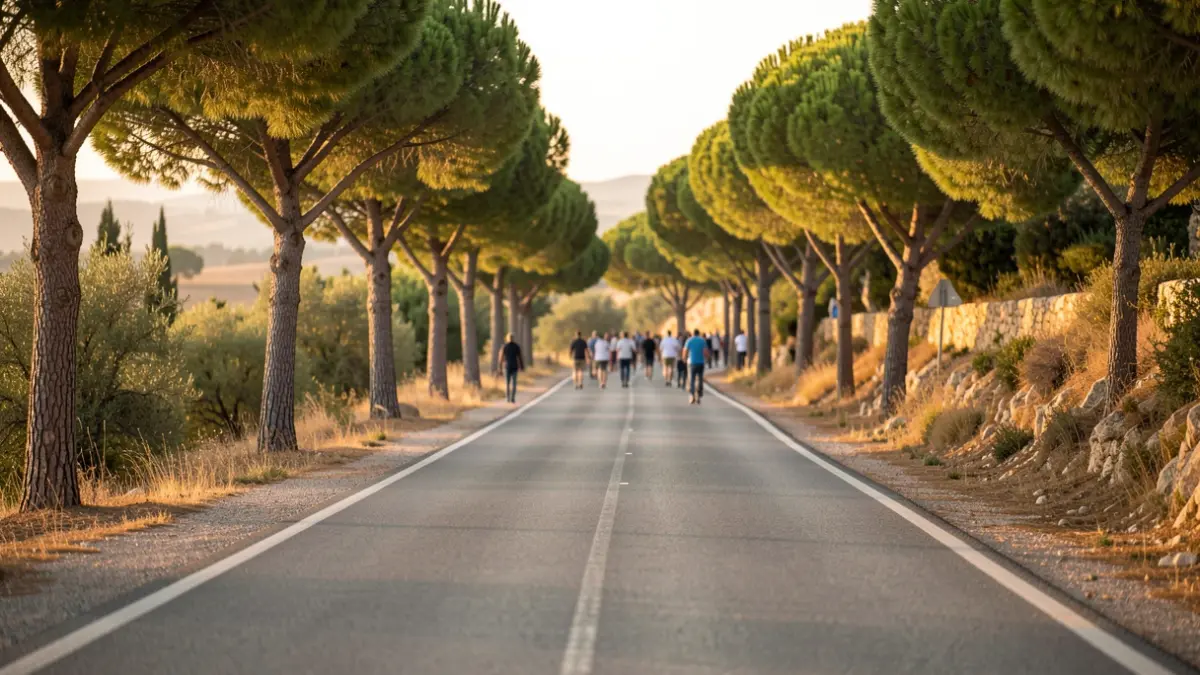 Generic image of a road in a Mediterranean setting.