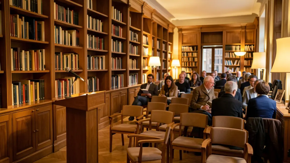 Imatge genèrica d'una biblioteca amb prestatgeries i espais de lectura.