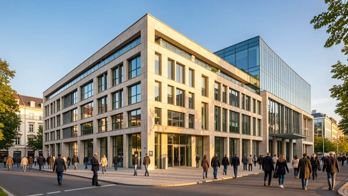 Generic image of a government office building with modern architecture.
