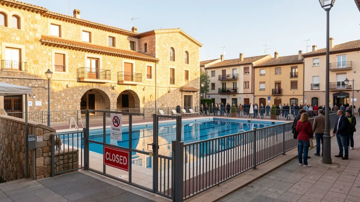 Imatge genèrica d'una piscina municipal tancada a Catalunya.