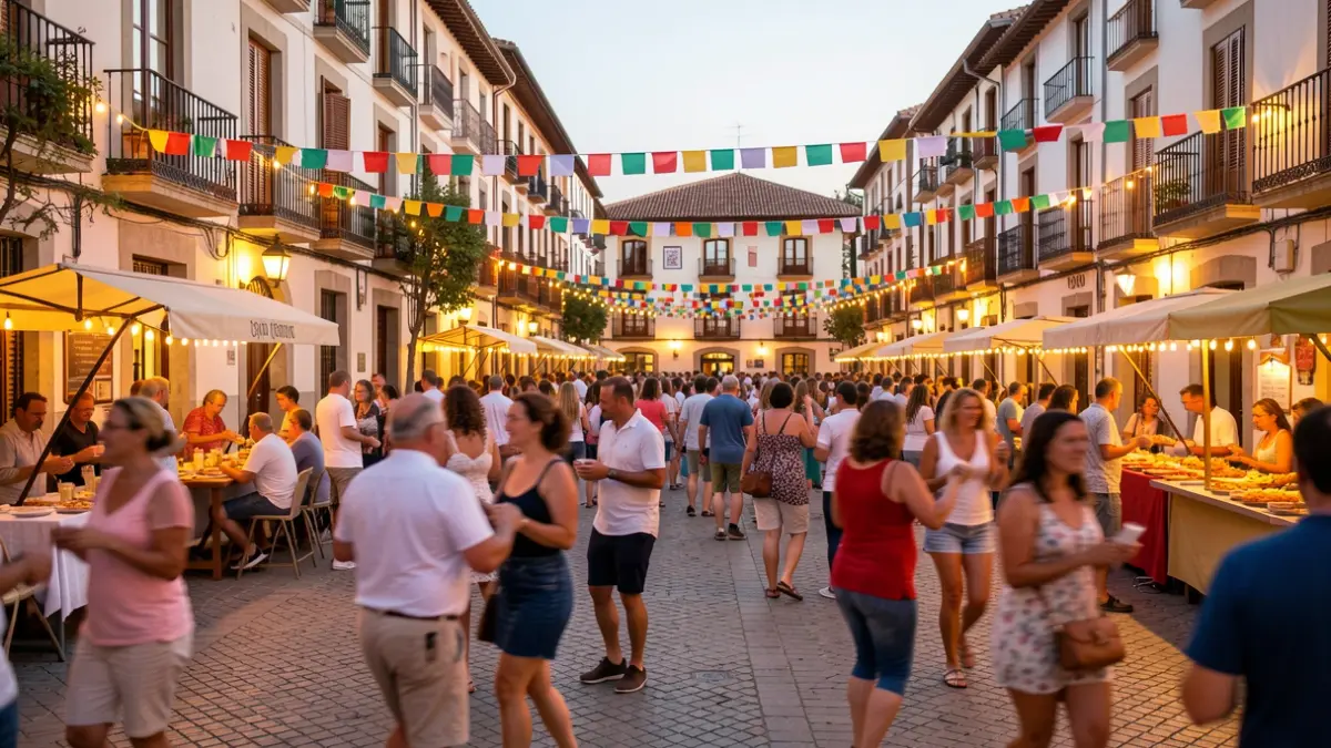 Generic image of a summer festival in Catalonia with a festive atmosphere.