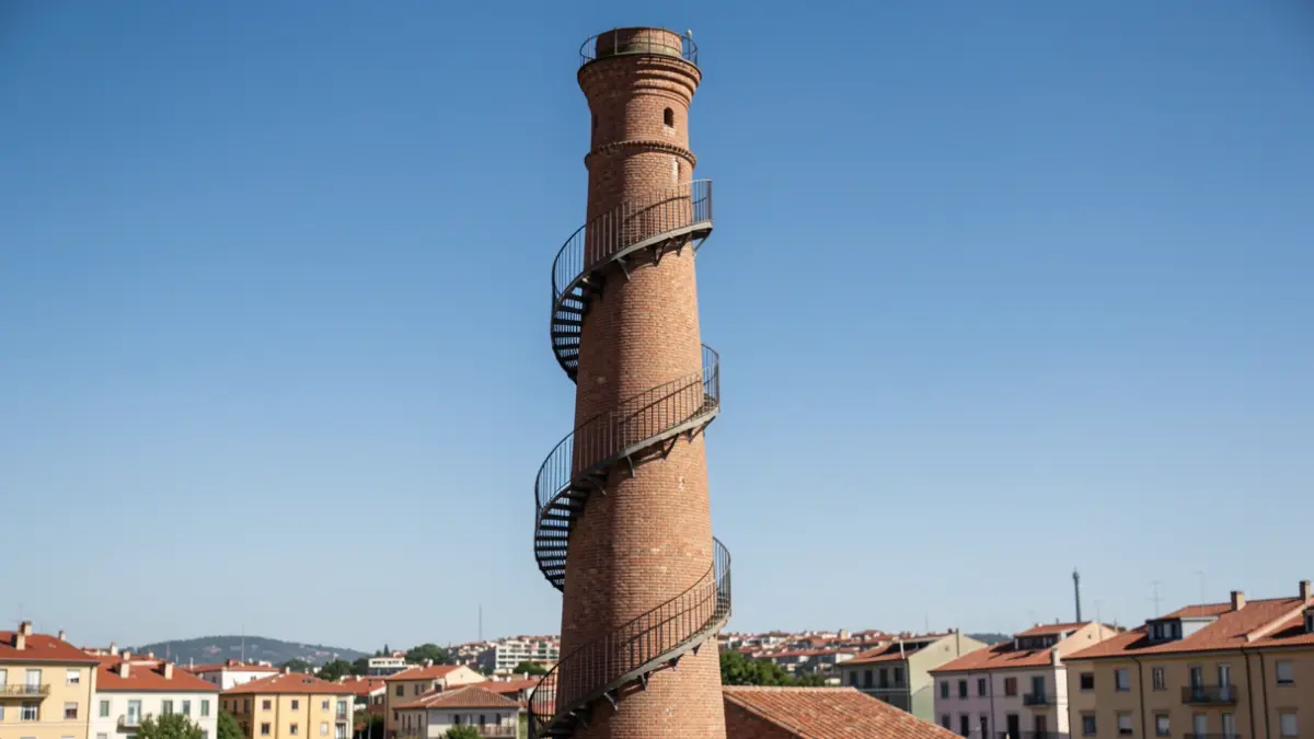 La xemeneia de la bòbila Almirall a Terrassa, reconeguda pel Guinness World Records.