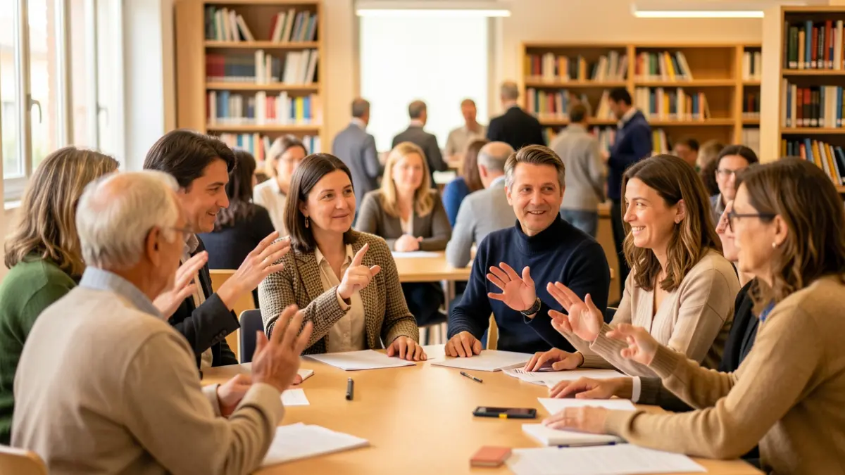 Generic image of a sign language workshop.
